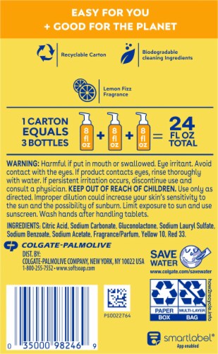 Softsoap Foaming Tablets Lemon Fizz Hand Wash Perspective: back