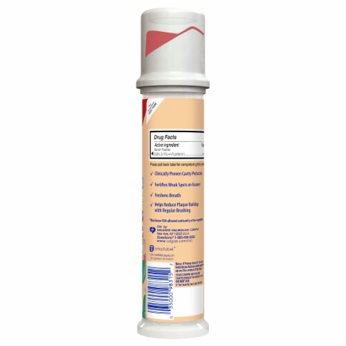 Colgate Kids Maximum Cavity Protection Mild Bubble Fruit Toothpaste Perspective: back
