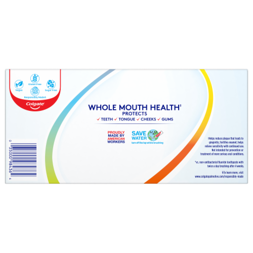 Colgate® Total Whole Mouth Health Gum Protection Toothpaste Perspective: back