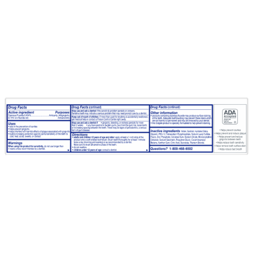 Colgate Total Advance Deep Clean Toothpaste Perspective: back