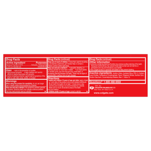 Colgate Renewal Fresh Mint Gel Sensitivity Repair Toothpaste Perspective: back