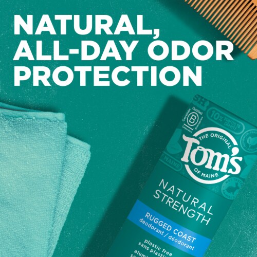 Tom's of Maine Natural Strength Plastic-Free Aluminum-Free Deodorant for Men Rugged Coast Perspective: back