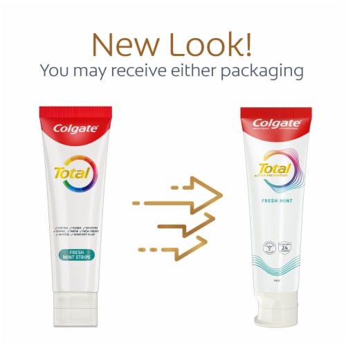 Colgate Total Fresh Mint Stripe Gel Toothpaste Perspective: back