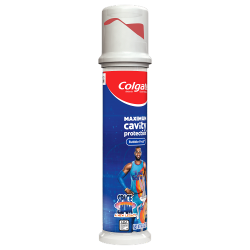 Colgate® Kids Space Jam Bubble Fruit Toothpaste Perspective: back