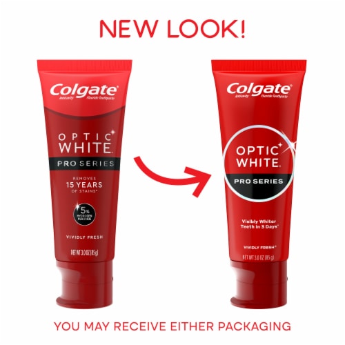 Colgate Optic White Pro Series Toothpaste with Hydrogen Peroxide Vividly Fresh Perspective: back