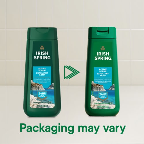 Irish Spring Mens Body Wash with Active Scrub Scent Perspective: back