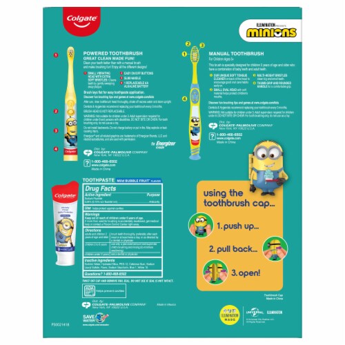 Colgate Kids Minions Toothpaste & Toothbrush Set Perspective: back