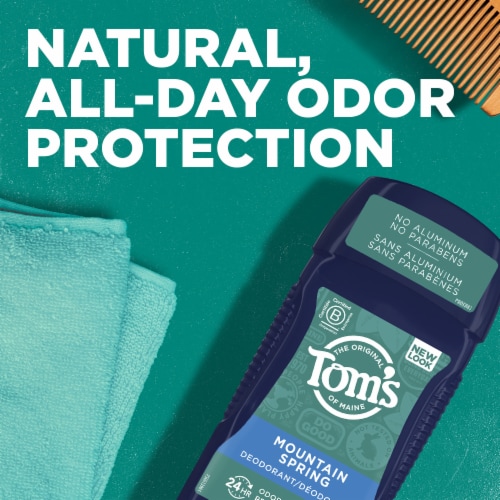Tom's of Maine Long-Lasting Aluminum-Free Natural Deodorant for Men Mountain Spring Perspective: back