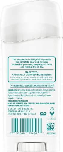 Tom's of Maine Complete Protection Aluminum-Free Rose & Vanilla Natural Deodorant Perspective: back