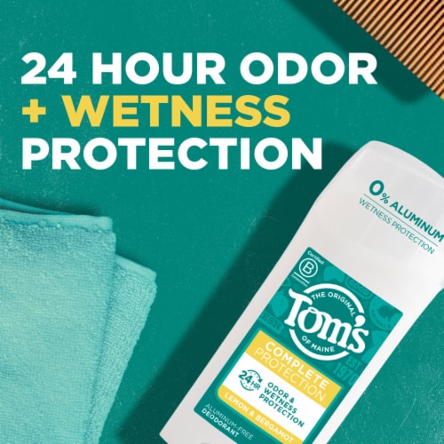 Tom's of Maine Complete Protection Aluminum-Free Natural Deodorant for Women Lemon & Bergamot Perspective: back