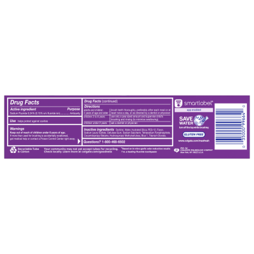 Colgate® Max Fresh WIth Whitening Knockout Mint Fusion Toothpaste Perspective: back