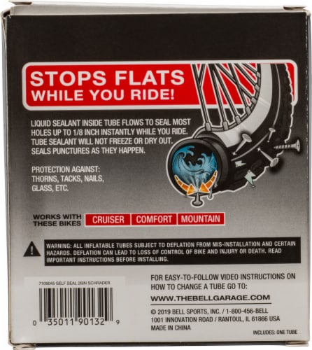 Bell® Self Sealing Standard Valve Bicycle Inner Tube Perspective: back