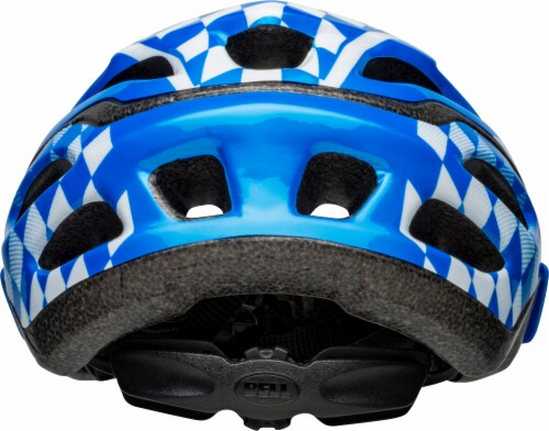 Bell® Child Bicycle Helmet - Cadence Blue/White Checkers Perspective: back