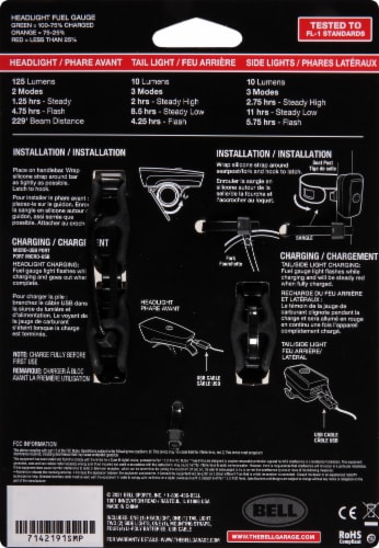 Bell Sports Lumina™ 475 USB Rechargeable Light Set Perspective: back