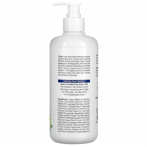 Kiss My Face De-Stress Lavender + Ylang Ylang Hand & Body Lotion Perspective: back