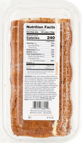 Dutch Apron Bakery Pumpkin Cake Roll Perspective: back