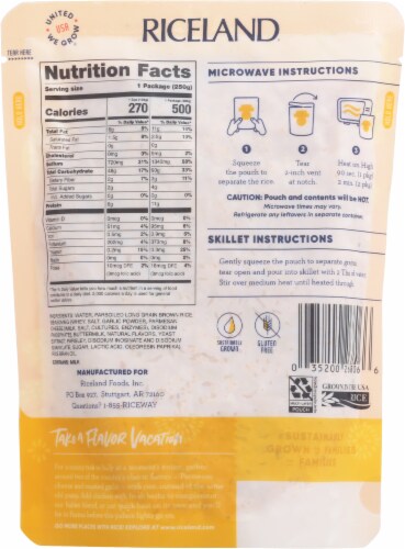 Riceland® Rice 'N Easy Gluten Free Parma Roasted Garlic Rice Perspective: back