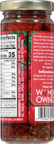 Bella Sun Luci Sun Dried Tomato Halves with Italian Herbs Perspective: back