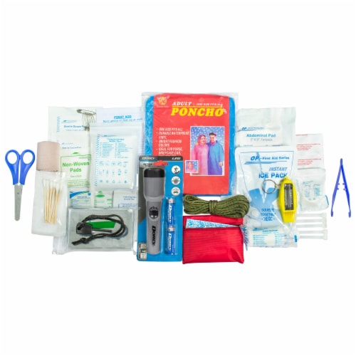 Life+Gear First Aid + Survival Waterproof Kit Perspective: back