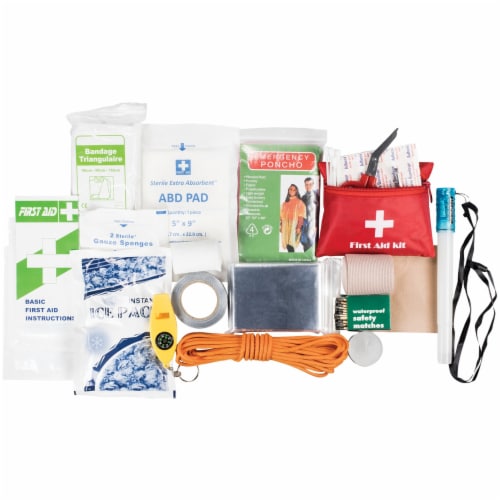130-Piece Dry Bag First Aid & Survival Kit Perspective: back
