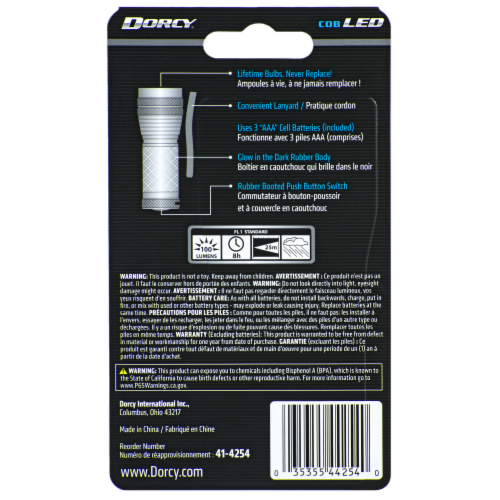 Dorcy® Glow-In-The-Dark LED Flashlight Perspective: back