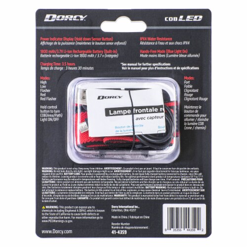 Dorcy® 330-Lumen Ultra HD USB Rechargeable Headlamp Perspective: back