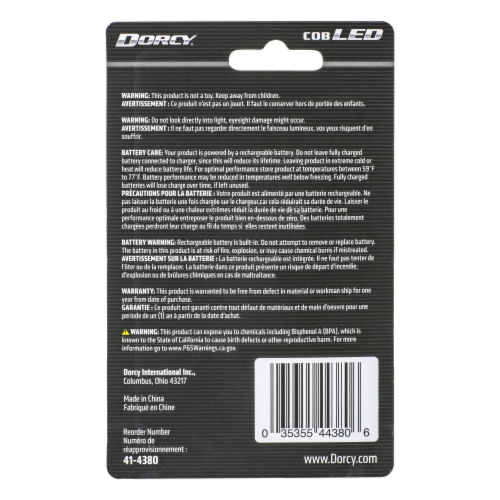 Dorcy® Ulta High Definition Rechargable PDQ Flashlight Perspective: back