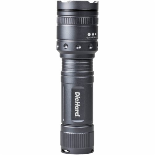 Dorcy DieHard® 600-Lumen Aluminum Twist Focus Flashlight - Black Perspective: back