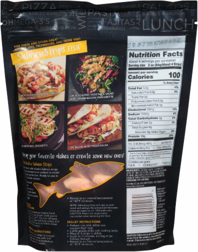 Sea Cuisine Wild Alaska Wood Smoked Salmon Strips Perspective: back