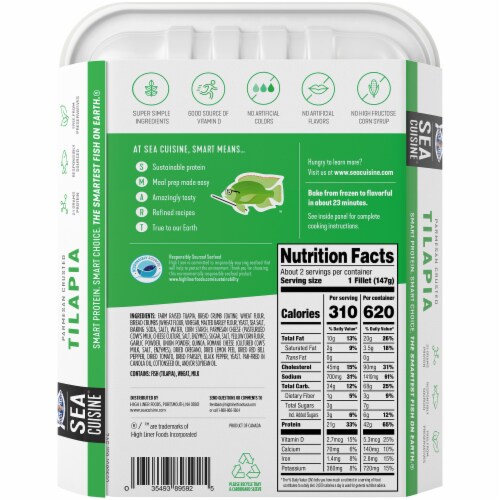 Sea Cuisine® Smart Ingredients Parmesan Crusted Tilapia Fillets Perspective: back