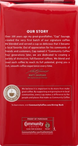Community Coffee® Dark Roast Ground Coffee Perspective: back