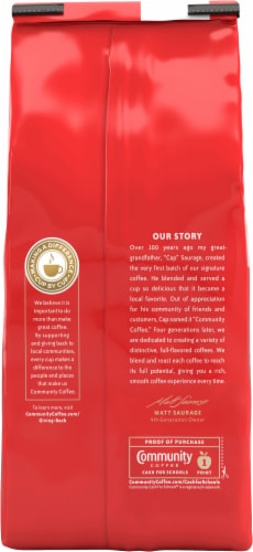 Community Coffee® 100% Colombia Medium-Dark Roast Ground Coffee Perspective: back