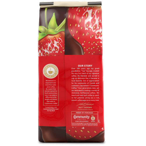 Community Coffee® Strawberries & Chocolate Ground Coffee Perspective: back
