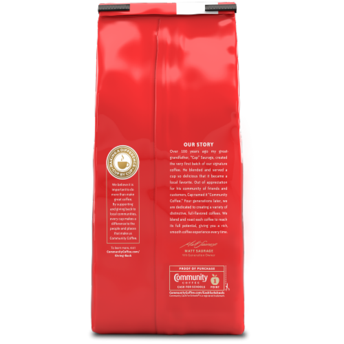 Community Coffee® House Blend Medium-Dark Roast Ground Coffee Perspective: back