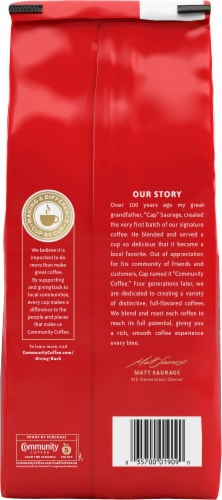 Community Coffee® Signature Blend Dark Roast Ground Coffee Perspective: back