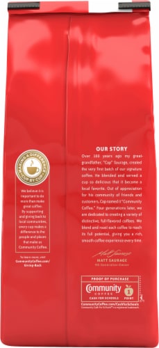Community Coffee® New Orleans Blend Dark Roast Ground Coffee Perspective: back