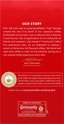 Community Coffee® Medium Roast Ground Coffee Perspective: back