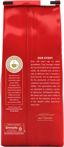 Community Coffee® Signature Blend Dark Roast Ground Coffee Perspective: back