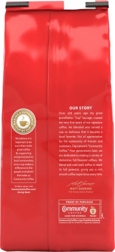 Community Coffee® Breakfast Blend Medium Roast Ground Coffee Perspective: back