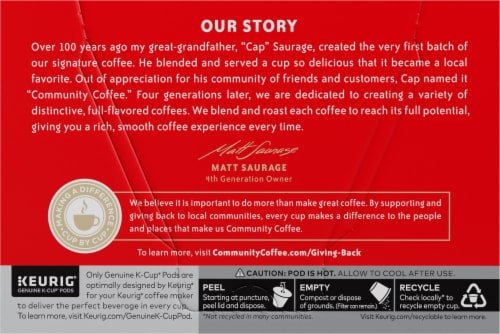 Community Coffee® Coffee & Chicory K-Cup Coffee Pods Perspective: back