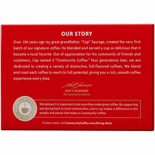 Community® Coffee Be Bold 2x Caffeine Medium Roast Coffee Single-Serve Cups Perspective: back