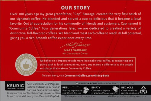 Community Coffee® American Classic™ Medium Roast K-Cup Coffee Pods Perspective: back