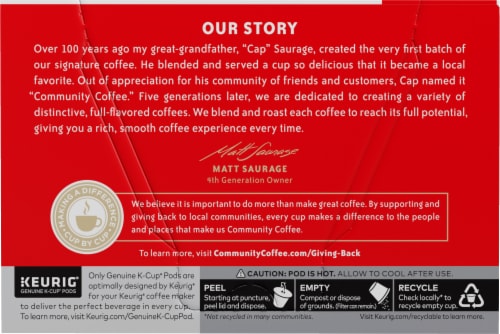 Community® Coffee Classic Black Iced Coffee Keurig K-Cup Perspective: back