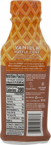 Community Coffee® Vanilla Waffle Cone Latte Iced Coffee Bottle Perspective: back