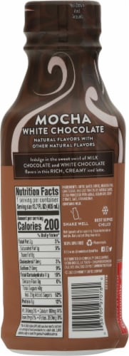 Community Coffee® Mocha White Chocolate Latte Iced Coffee Bottle Perspective: back