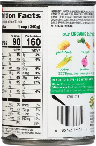 Health Valley Organic Vegetable Soup, No Salt Added - 15 oz can