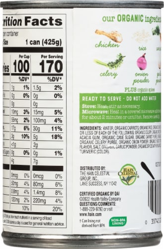 Health Valley Organic® No Salt Added Chicken Rice Soup Perspective: back