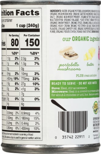 Health Valley Organic® Cream of Mushroom Soup Perspective: back