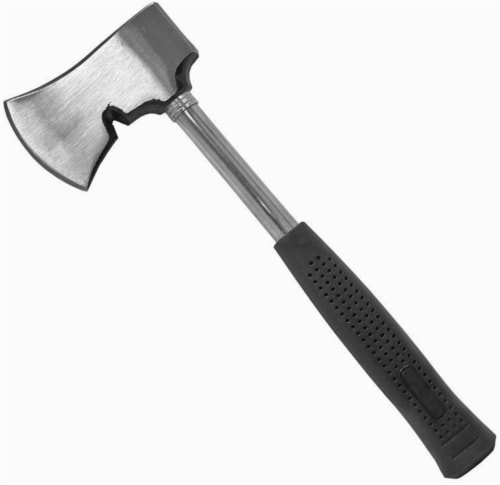 Allied Camp Axe with Sheath - Silver/Black Perspective: back
