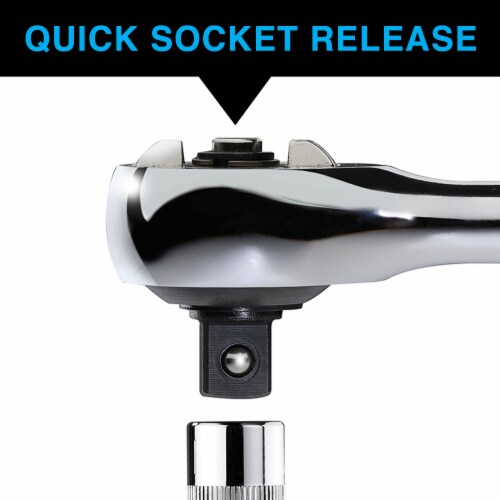 Zero Degree® 1/4 Drive Gearless Ratchet with Socket Quick Release Perspective: back